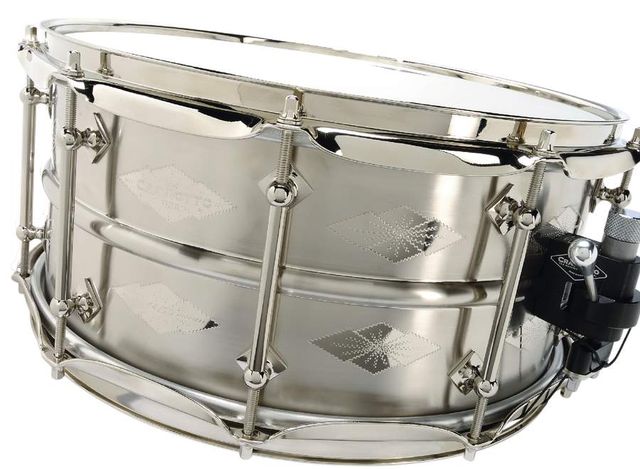 blank The 61/2" snare is rowdier than its smaller sibling, rim shots yielding a great clonk and a healthy ring
